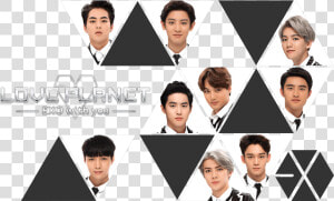 O Kyungsoo Exo Xiumin Chanyeol Suo Kai Lay Sehun Chen   Collage  HD Png Download