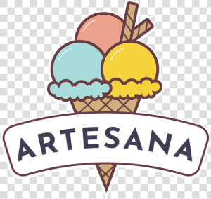 Artesana Ice Cream Logo No Circle   Circle Ice Cream Logo  HD Png Download