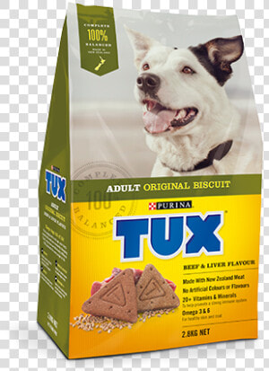 Adult Original Biscuit Beef  amp  Liver Flavour Dog Food   Purina Tux Dog Biscuits  HD Png Download