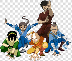 Avatar A Lenda Aang Katara Zuko  Avatar   Avatar Last Airbender Crossovers  HD Png Download