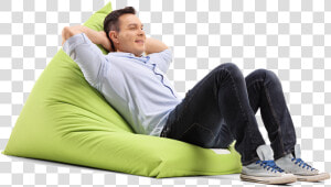 Bean bag   Relax Man Png  Transparent Png