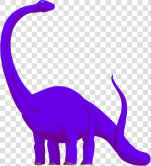 Purple Dinosaur Clipart   Purple Dinosaur Long Neck  HD Png Download