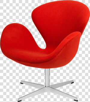 Swan Divina Red Fabric   Swan Chair  HD Png Download