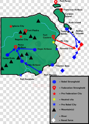 The 1st Rebel Fleet Is Destroyed And General Perez   Map  HD Png Download