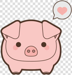  kawaii  puerquito  cerdito   Kawaii Cute Pig Cartoon  HD Png Download