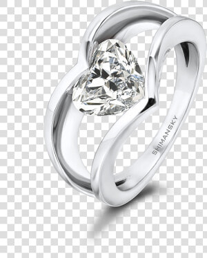 Heart Shaped Designer Millennium Shimansky Ring  HD Png Download