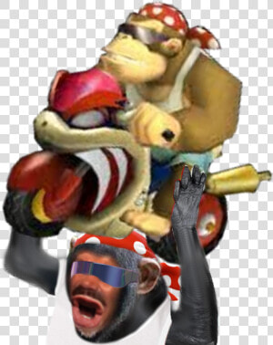 Sticker Risitas Eussou Singe Funky Kong Donkey Dk Mario   Mario Kart Wii Transparent  HD Png Download