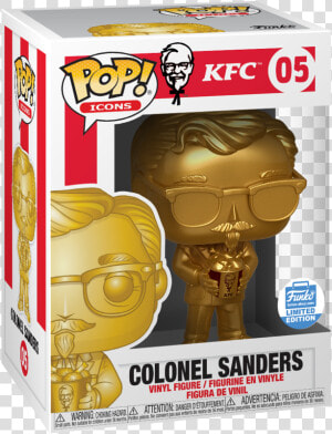 Gold Colonel Sanders Funko Pop  HD Png Download