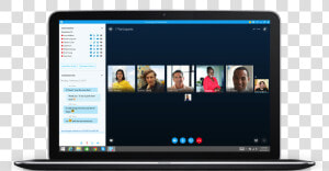 Photo Of A Laptop With A Skype For Business Meeting   Pc Skype For Business  HD Png Download