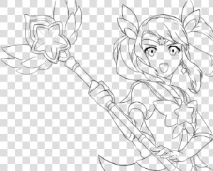 Star Transparent Lineart   Lux Star Guardian Drawing  HD Png Download