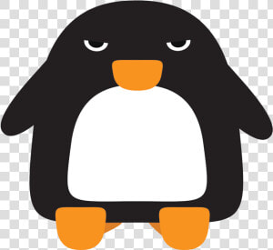 Grumpy Black White Orange Penguin   Adã©lie Penguin  HD Png Download