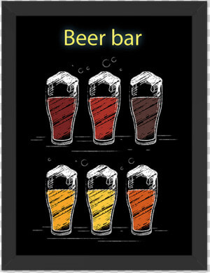 Quadro Beer Bar Moldura Preta Lisa   Ice Cream Cone  HD Png Download