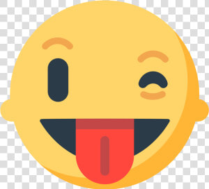 Emoji Emoticon Wink Tongue Smiley   Winking Face With Tongue Emoji  HD Png Download