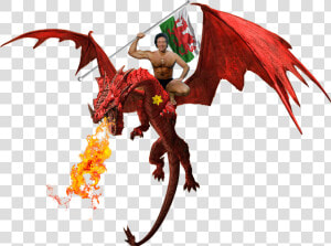 Tom Jones  Waving A Welsh Flag  On A Dragon Which Is   Portable Network Graphics  HD Png Download