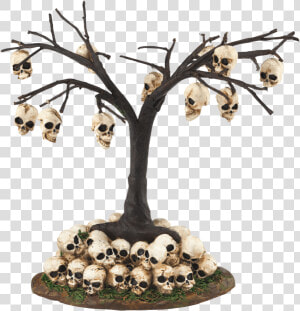 Halloween Village Accessories By Department   Skull Tree  HD Png Download