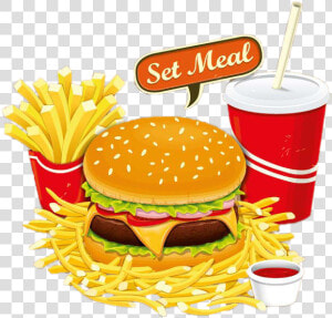 Hamburger Fast Food Junk Food Breakfast Clip Art   Transparent Background Fast Food Clipart  HD Png Download