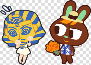 Lawlzy O Hare in The King Tut Mask Nobody Can See You   Animal Crossing Lawlzy  HD Png Download