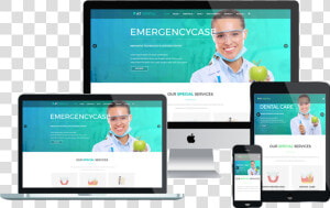 At Dental Free Responsive Joomla Template   Responsive Website Image Template  HD Png Download