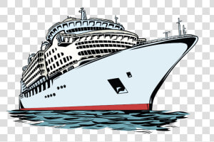 Cruise Ship Cartoon Drawing   Png Download   Cruise Ship Vector  Transparent Png