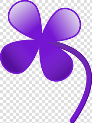 Transparent Clovers Png   Purple Four Leaf Clover  Png Download