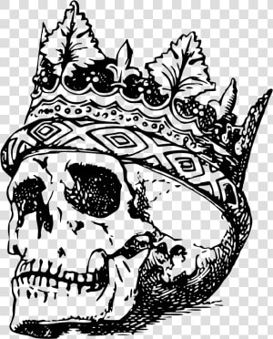 Skull Wearing Crown   Skull Crown Png  Transparent Png