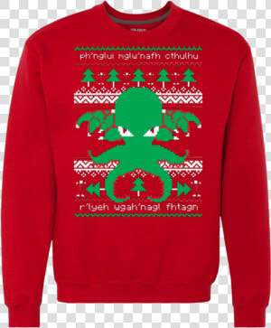 Cthulhu Cultist Christmas Premium Crewneck Sweatshirt   Stitch Sweatshirts  HD Png Download