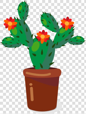 Cactaceae Plant Flowerpot   Cactus Clipart  HD Png Download