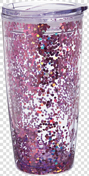 Slant Pink Confetti Travel Tumbler  HD Png Download