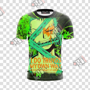 Zoro Unisex 3d T shirt   Jojo  39 s Bizarre Adventure Jotaro Shirt  HD Png Download