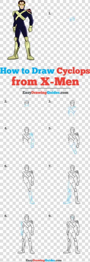 How To Draw Cyclops From X men   Draw Luigi Step By Step  HD Png Download