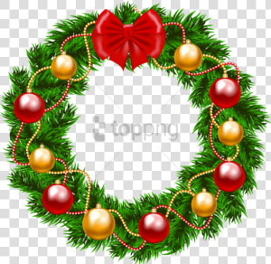 Free Png Christmas Wreath Png Image With Transparent   Transparent Background Christmas Wreath Clipart  Png Download