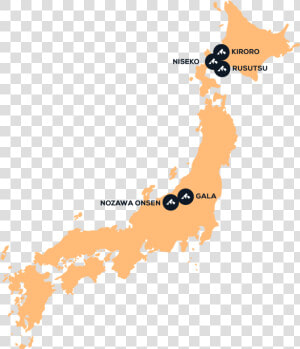 Map Of Destinations In Japan  HD Png Download