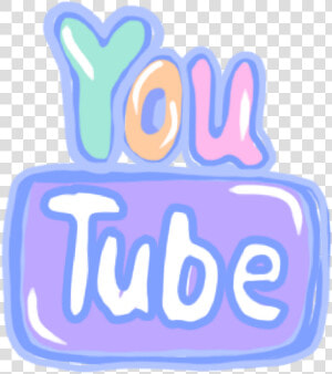  youtube  logo  handpainted  cute  colorful   Pastel Transparent Youtube Logo  HD Png Download