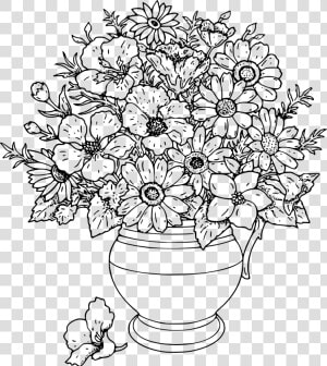 Of Wild Flowers Big   Hard Coloring Pages Flowers  HD Png Download