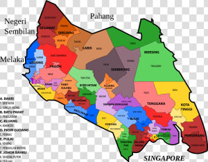 Transparent Assembly Line Clipart   Johor Map By District  HD Png Download