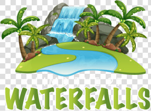 Clipart Mountain Waterfall   Waterfalls Clipart  HD Png Download