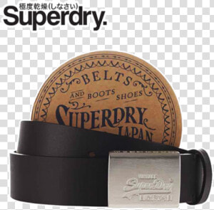  superdry Silversmith Genuine Leather Black Belt   Belt  HD Png Download