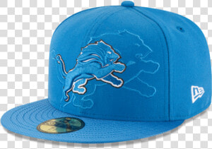 New Era Detroit Lions Blue 59fifty 2016 Official Sideline   Lions Hat Png  Transparent Png