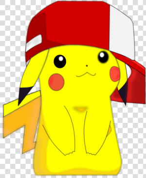 Pikachu In Ash   Ash Ketchum Hat On Pikachu  HD Png Download