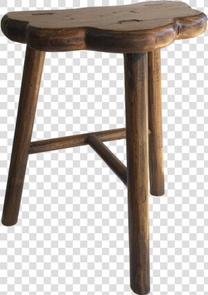 Small Rustic Wooden Stool   Bar Stool  HD Png Download