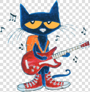 Pete The Cat Main Banner Clipart Of To Clip Art Rocking   Clipart Pete The Cat  HD Png Download