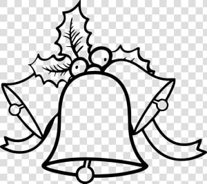 Bell Drawing Happy   Christmas Bell For Coloring  HD Png Download