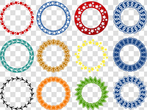 Wreath  Sample  Frame  Round  Flower  Yellow  Blue   Round Frame Png Hd  Transparent Png