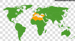 Image Result For Mediterranean Region   World Map Highlight India  HD Png Download