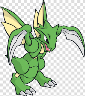 Scyther Pokemon Character Vector Art   Pokemon Scyther  HD Png Download