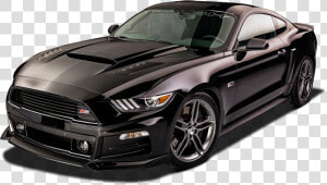 Stylish Black Ford Roush Rs Mustang Car  HD Png Download