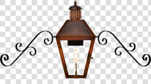 Georgetown Wall Gas Lantern With Dual Scroll Mustache  HD Png Download