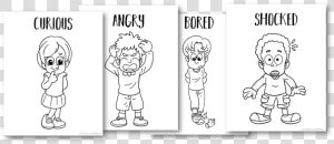 Feelings Coloring Pages Printable  HD Png Download