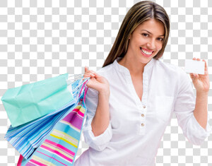 1dsp 20160224 Sh005   Woman Shopping With Credit Card  HD Png Download