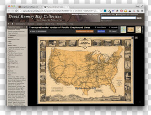 Historic Maps Gis Better Historical Insight   Greyhound Bus Routes 1960s  HD Png Download